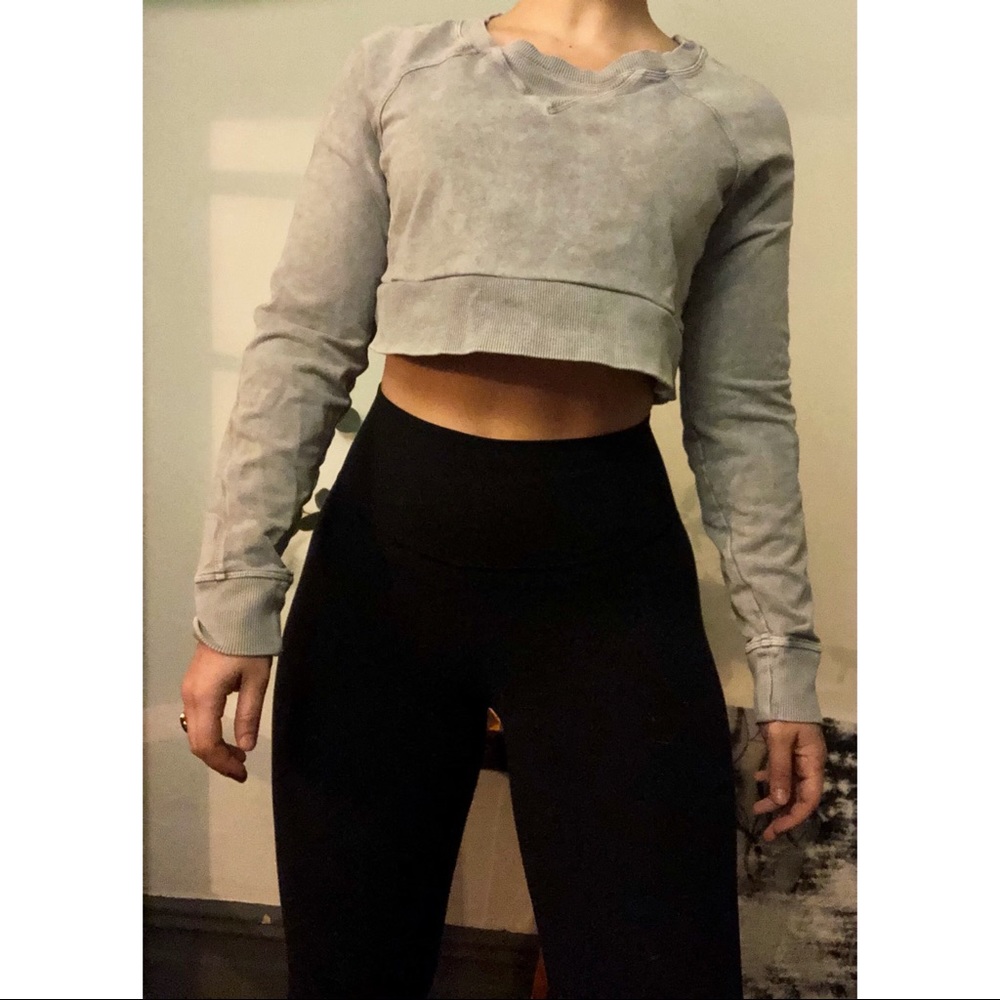 CUSTOM lululemon hand dyed crop sweatshirt